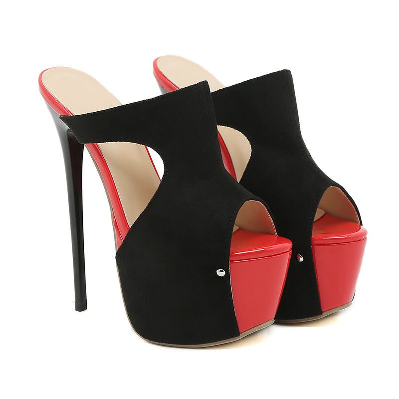 Block Peep Toe Heels - Sexy B