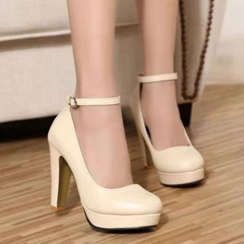 Chunky Heel High Heels - Sexy B
