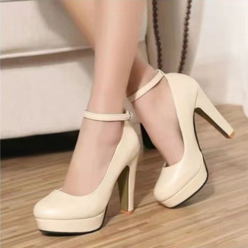 Chunky Heel High Heels - Sexy B