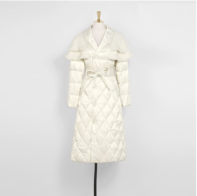 Elegant Down Jacket With Fur Collar - Sexy B