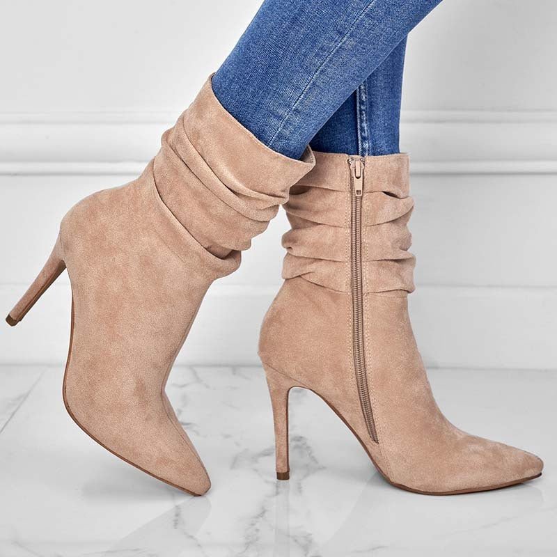 Fashion Suede High Heels - Sexy B