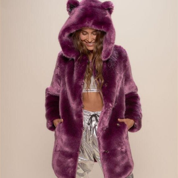 Faux Fur Coats Hooded Outwear - Sexy B