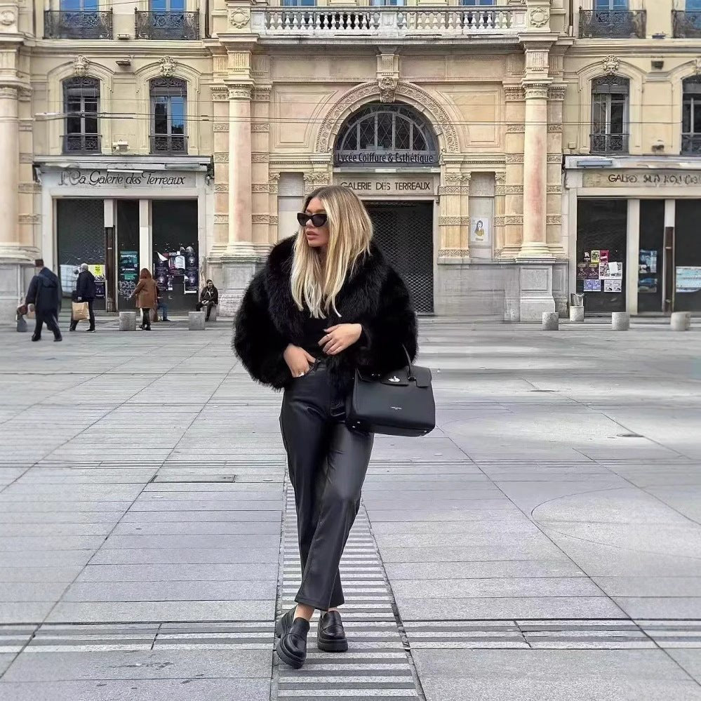 Faux Fur Fluffy Jacket - Sexy B