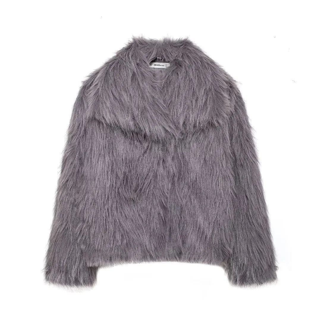 Faux Fur Fluffy Jacket - Sexy B