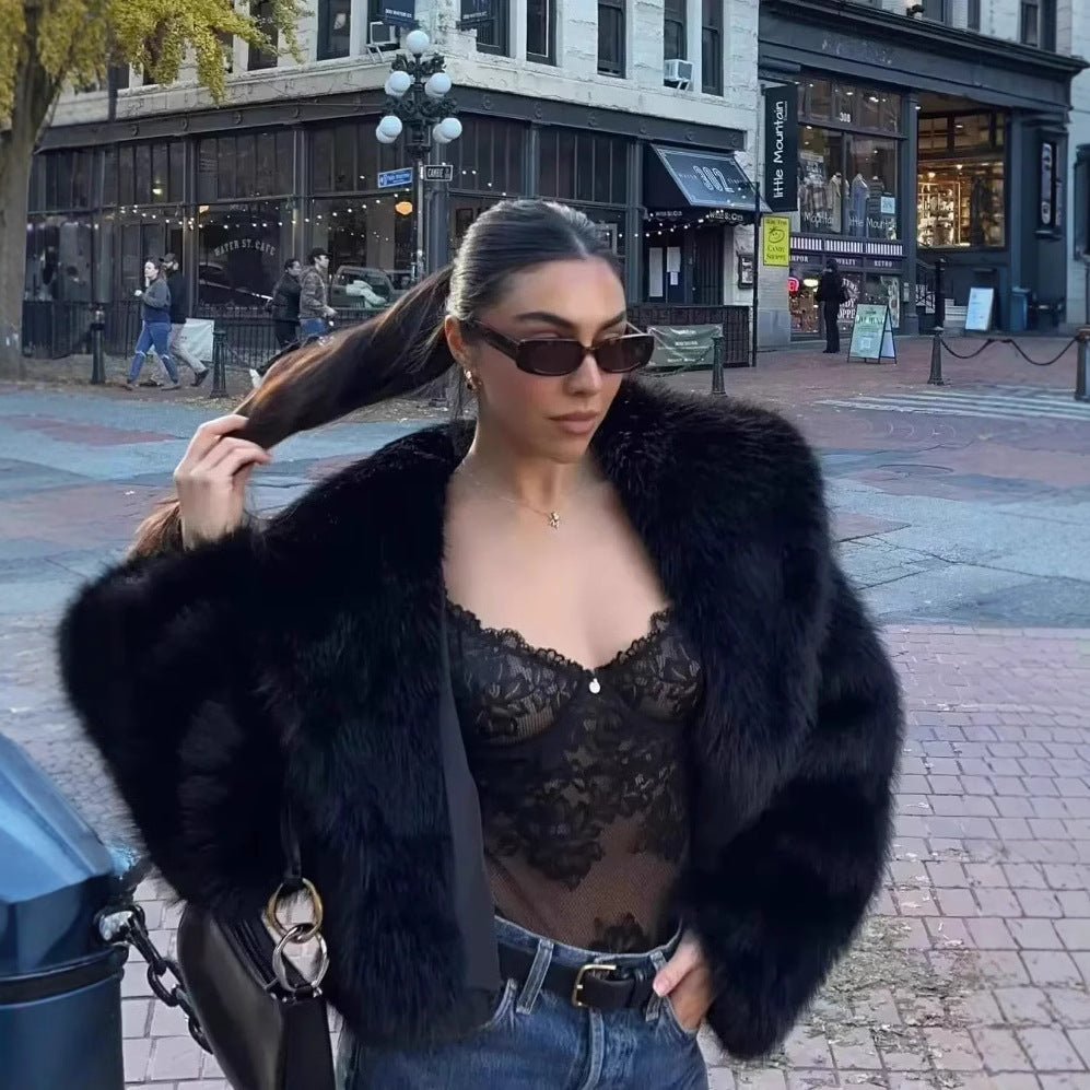 Faux Fur Fluffy Jacket - Sexy B
