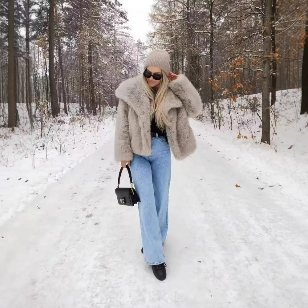 Faux Fur Fluffy Jacket - Sexy B