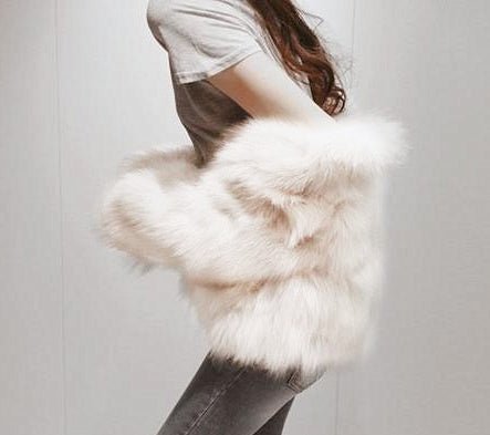 Faux Fur Jacket Slim Jacket - Sexy B