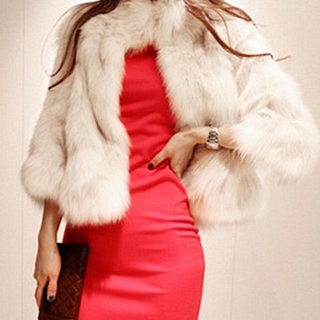 Faux Fur Jacket Slim Jacket - Sexy B