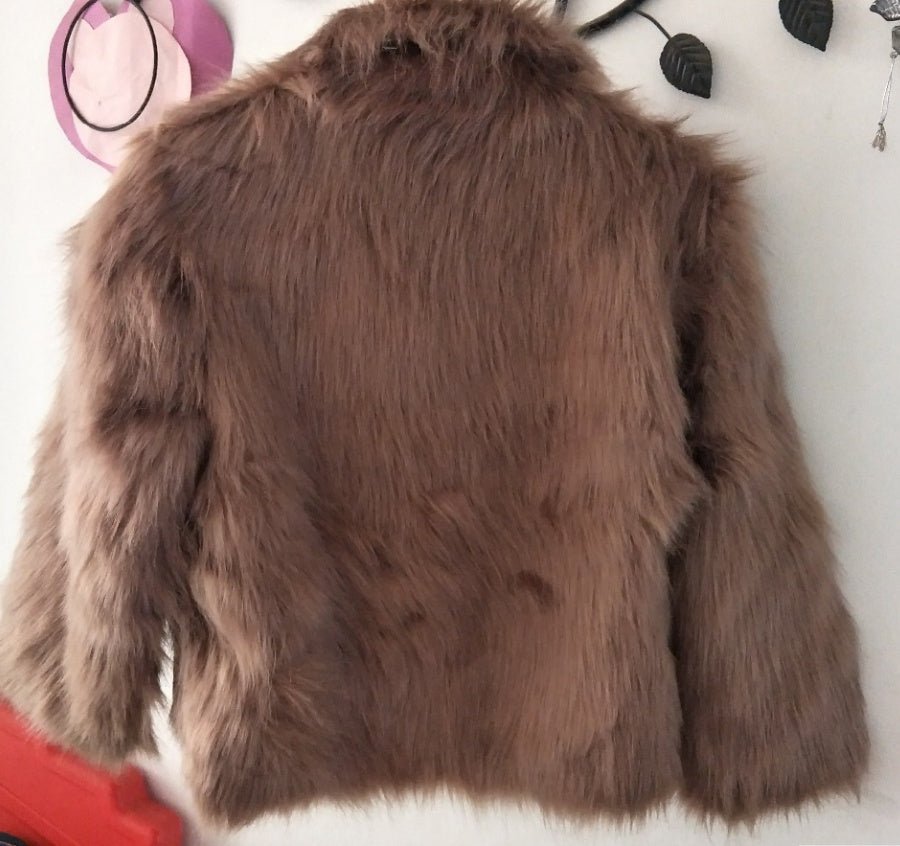 Faux Fur Jacket Slim Jacket - Sexy B