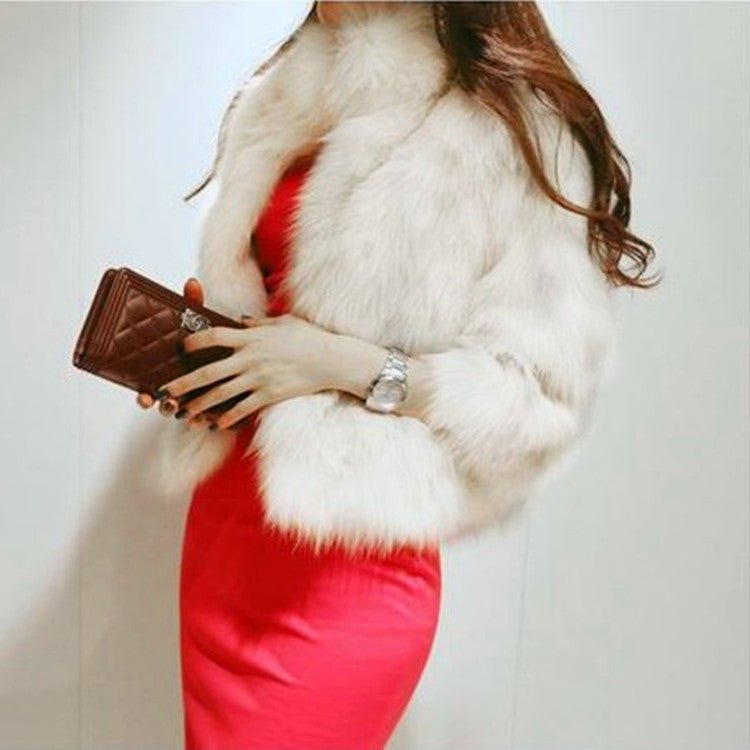 Faux Fur Jacket Slim Jacket - Sexy B