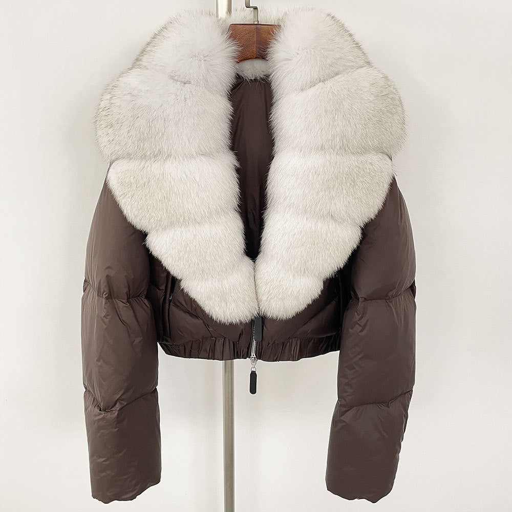 Fox Fur Collar Down Jacket - Sexy B
