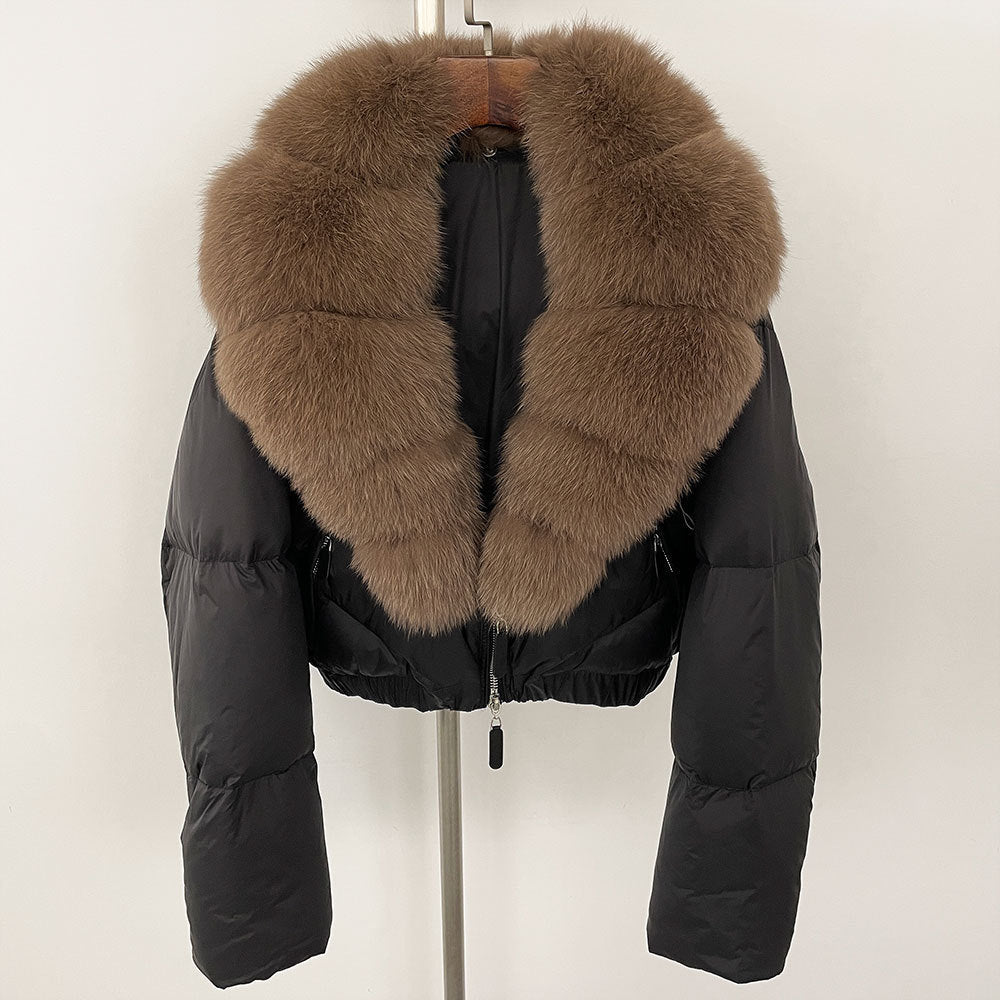 Fox Fur Collar Down Jacket - Sexy B