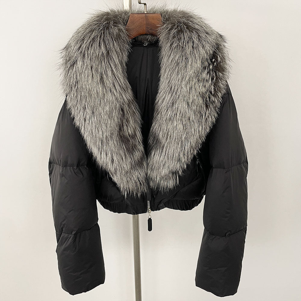 Fox Fur Collar Down Jacket - Sexy B