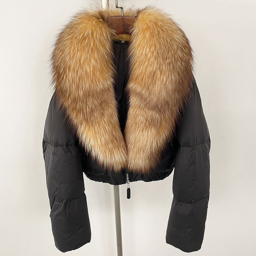 Fox Fur Collar Down Jacket - Sexy B