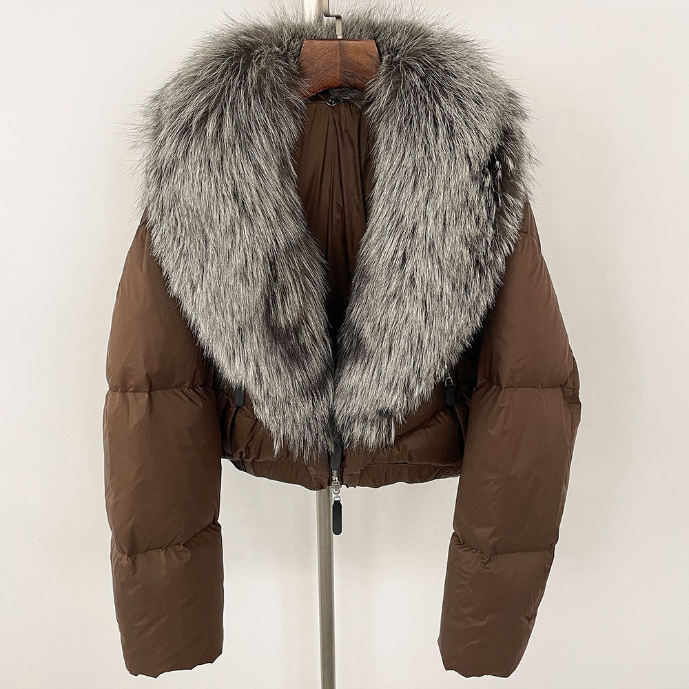 Fox Fur Collar Down Jacket - Sexy B