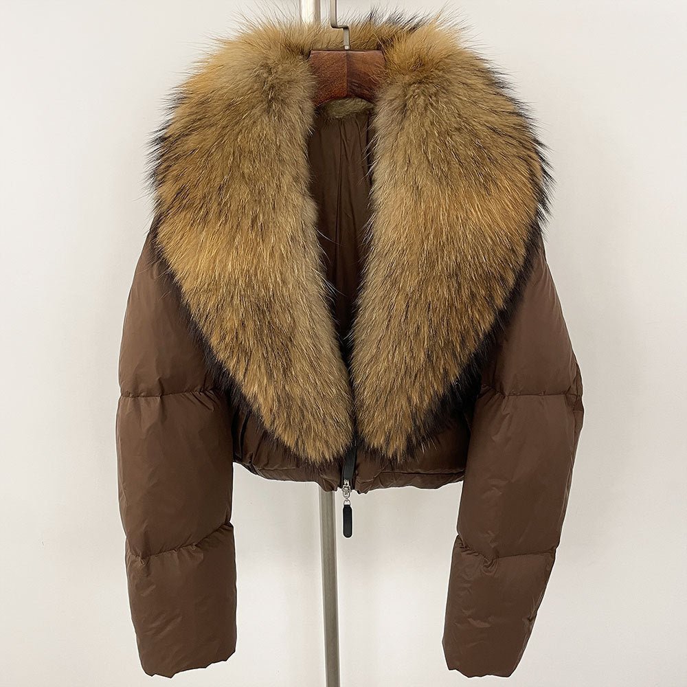Fox Fur Collar Down Jacket - Sexy B