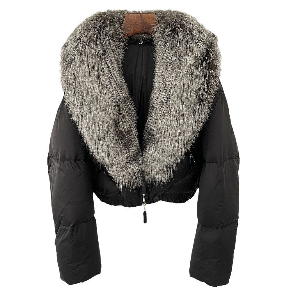 Fox Fur Collar Down Jacket - Sexy B