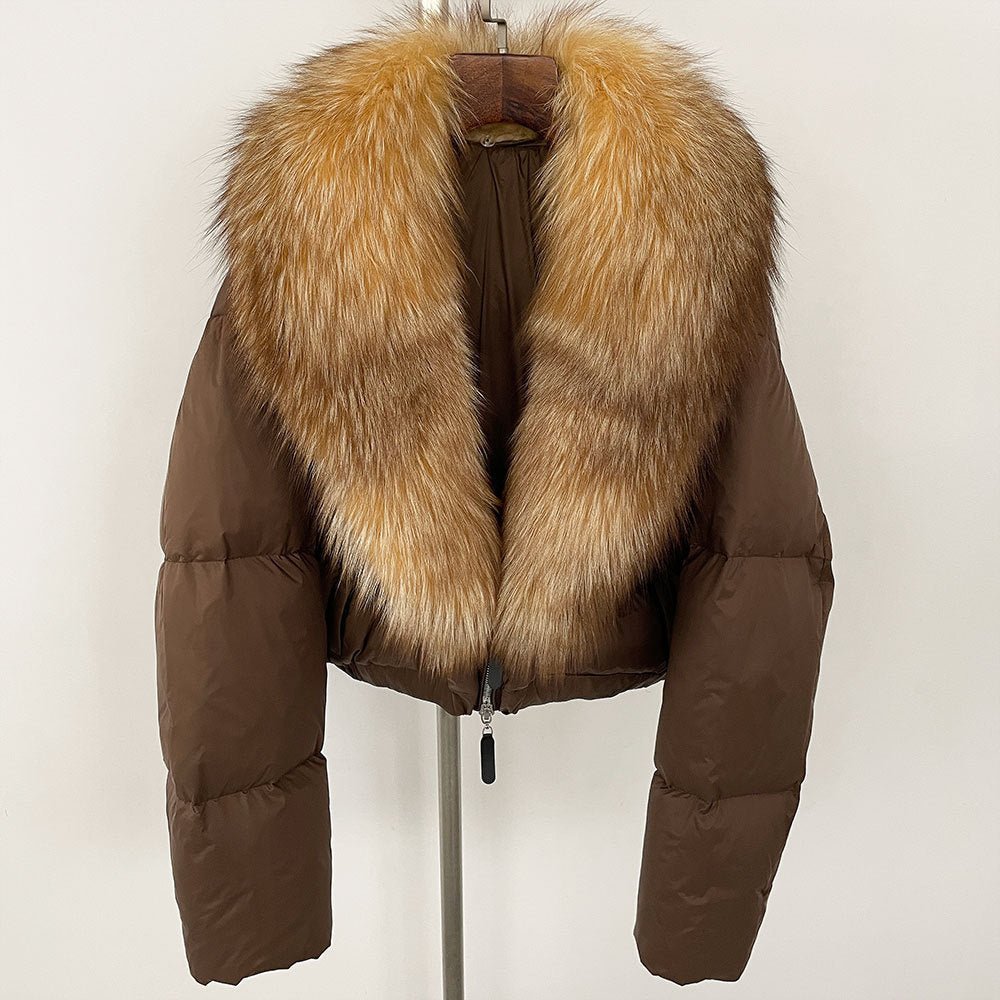 Fox Fur Collar Down Jacket - Sexy B