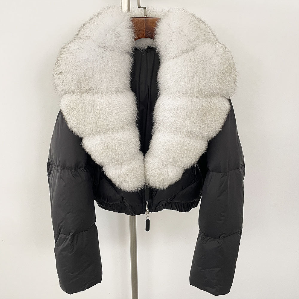 Fox Fur Collar Down Jacket - Sexy B