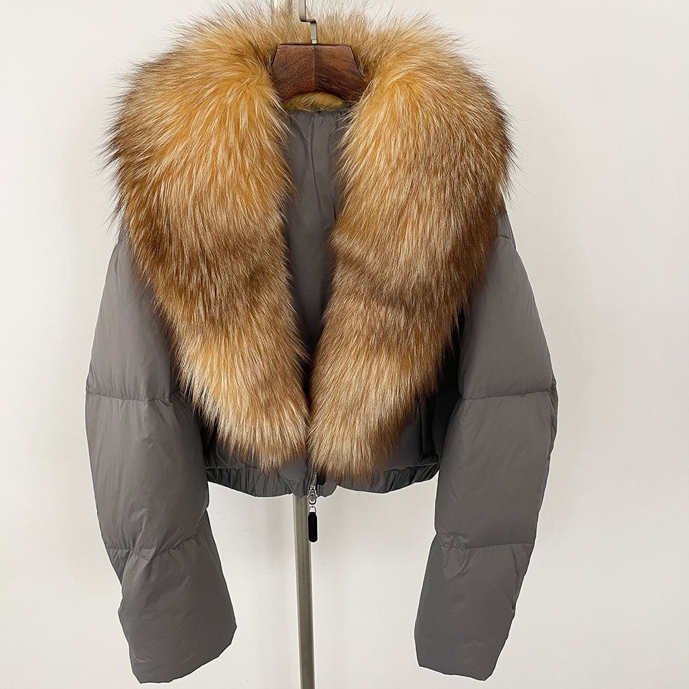 Fox Fur Collar Down Jacket - Sexy B