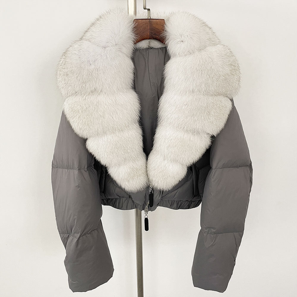 Fox Fur Collar Down Jacket - Sexy B