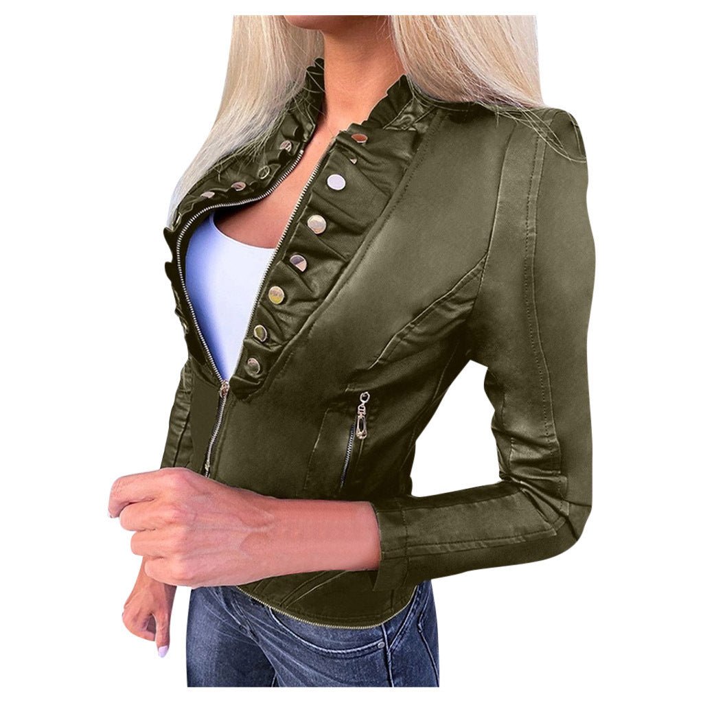 Motorcycle winter leather jacket - Sexy B