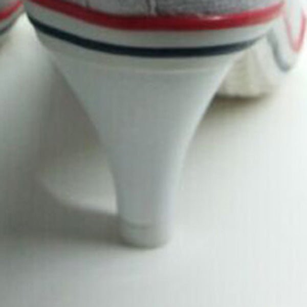 Round Toe Denim High Heels - Sexy B