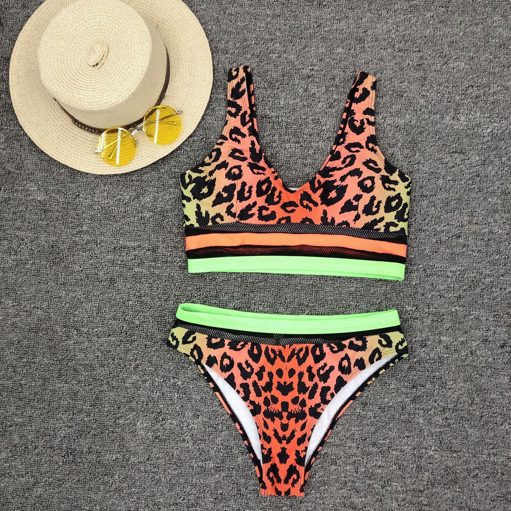 Sexy split leopard bikini - Sexy B