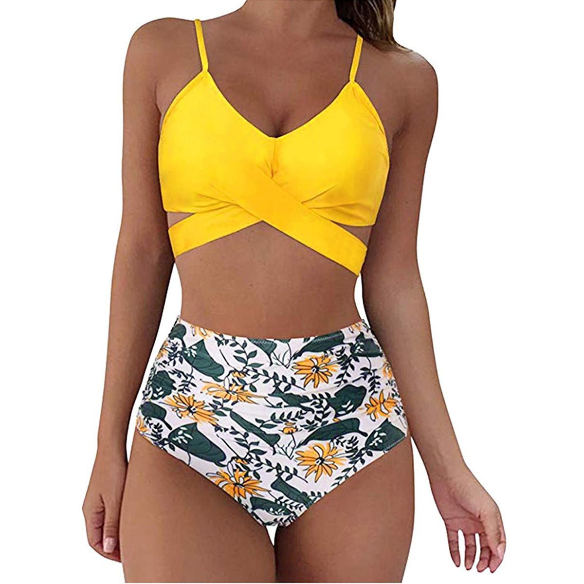 Soild Print Bikini Set - Sexy B