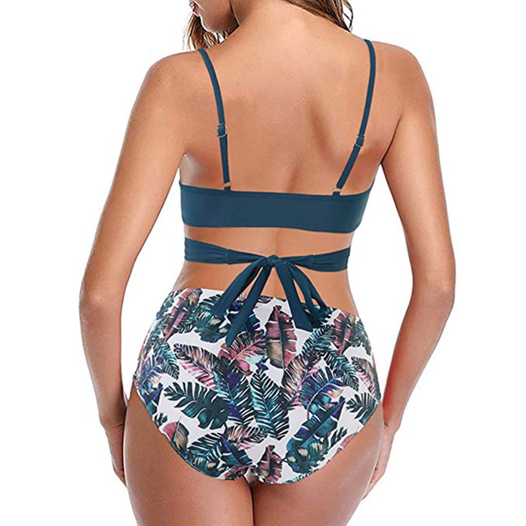 Soild Print Bikini Set - Sexy B