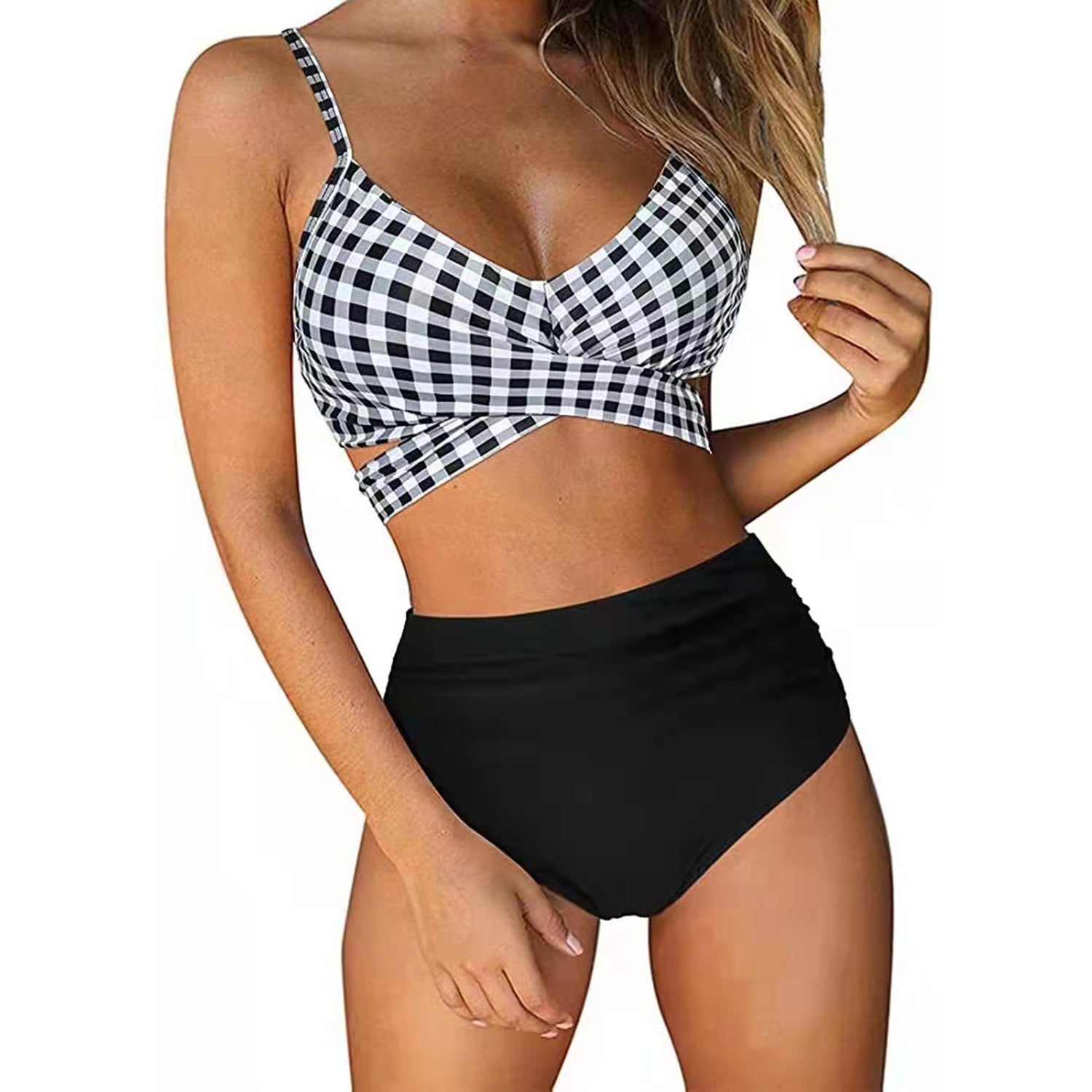 Soild Print Bikini Set - Sexy B