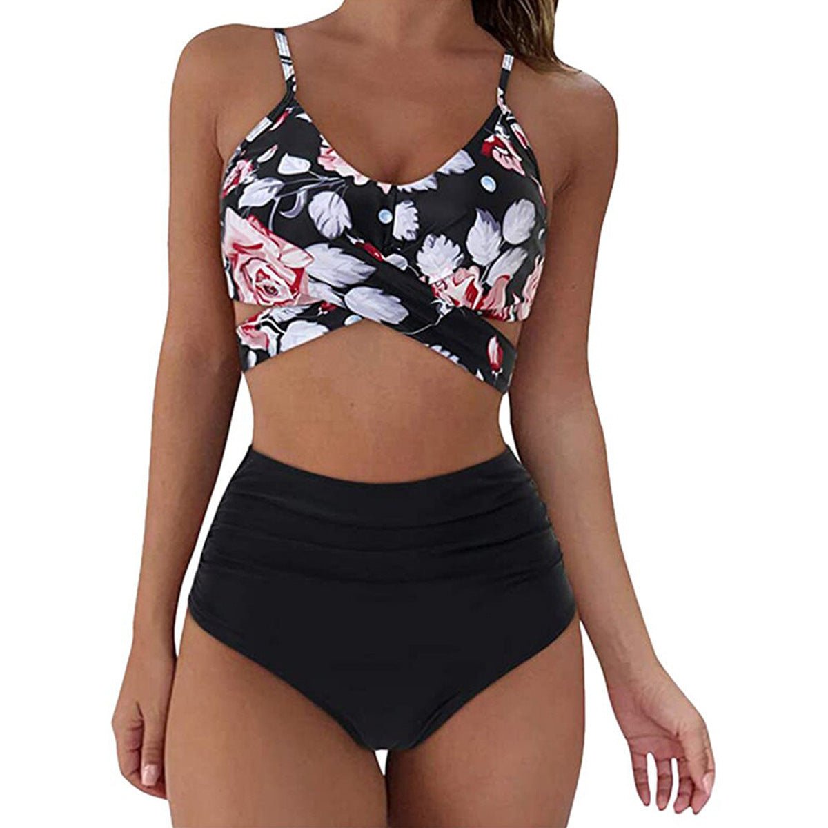 Soild Print Bikini Set - Sexy B