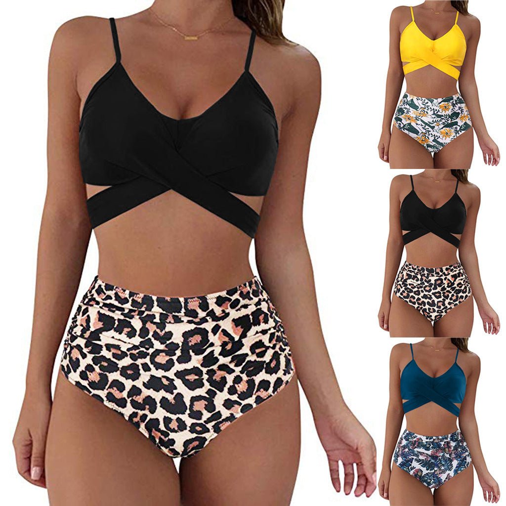 Soild Print Bikini Set - Sexy B