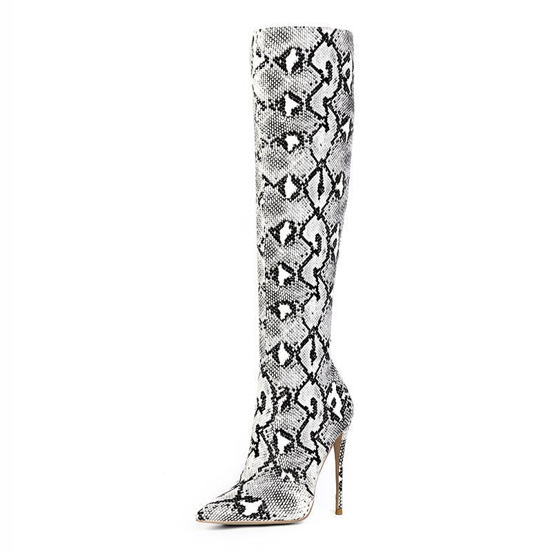 Spring And Autumn Stiletto Snake Pattern - Sexy B