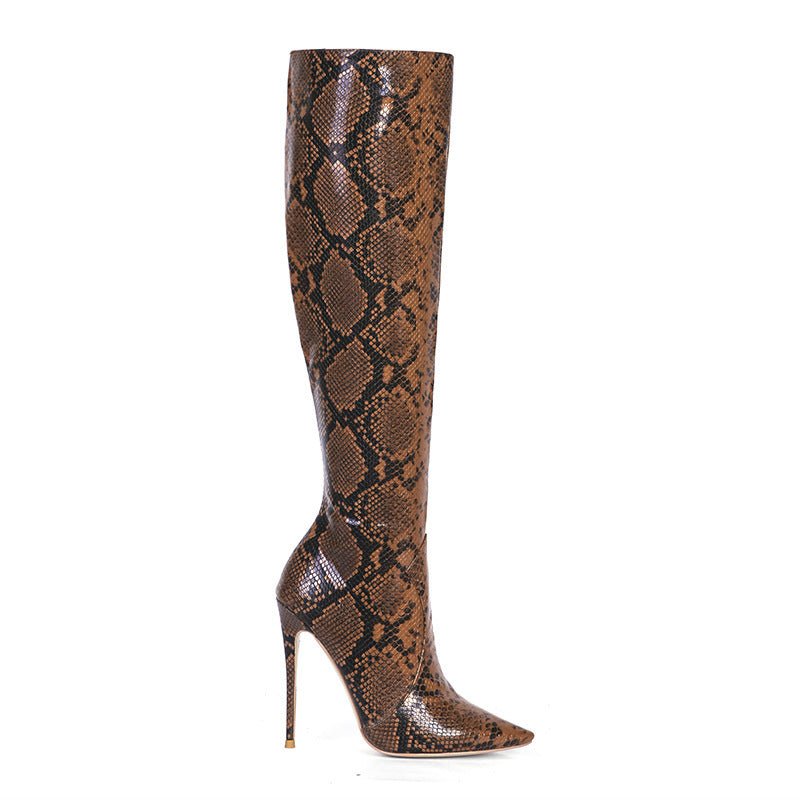 Spring And Autumn Stiletto Snake Pattern - Sexy B