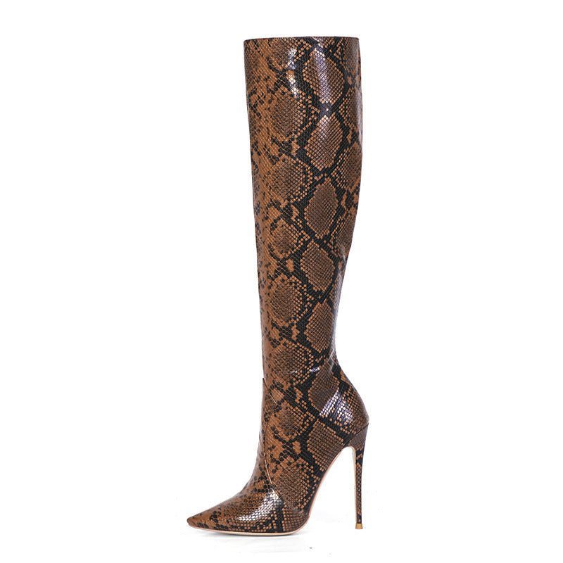 Spring And Autumn Stiletto Snake Pattern - Sexy B
