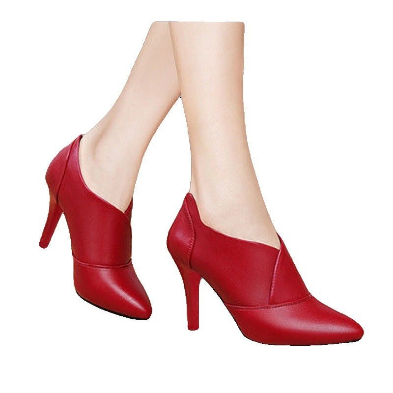 Spring And Autumn Stiletto Waterproof Platform - Sexy B