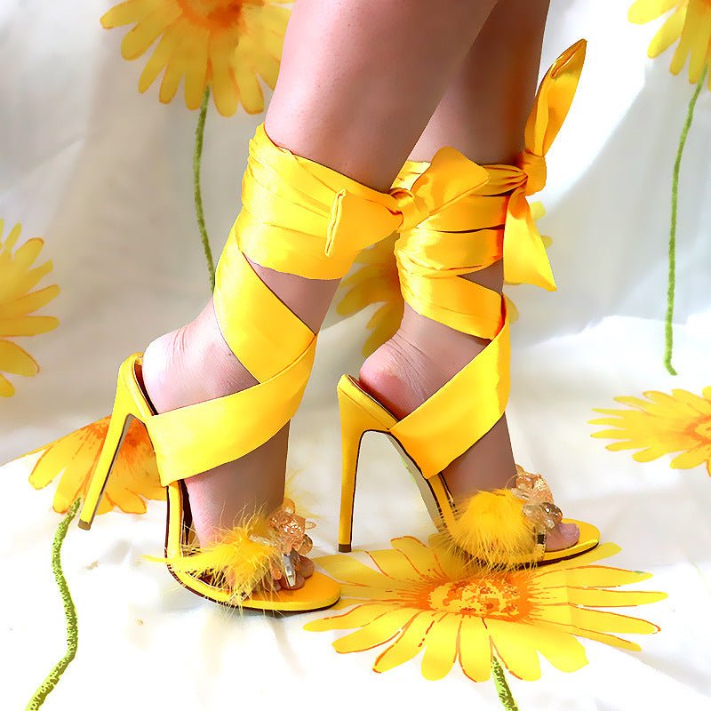 Stiletto cross strap heels - Sexy B