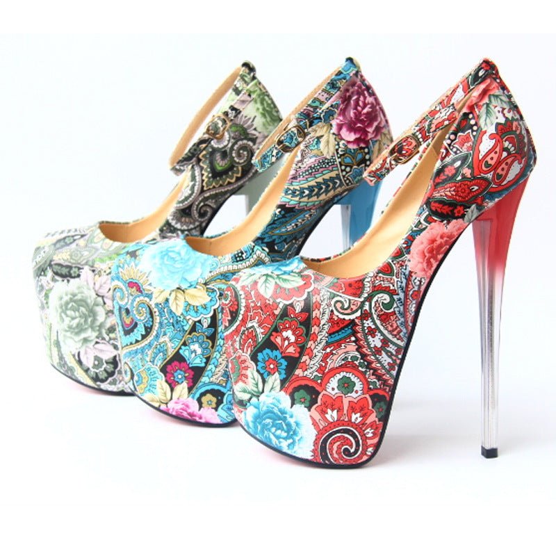 Stiletto Ethnic Style High Heels - Sexy B