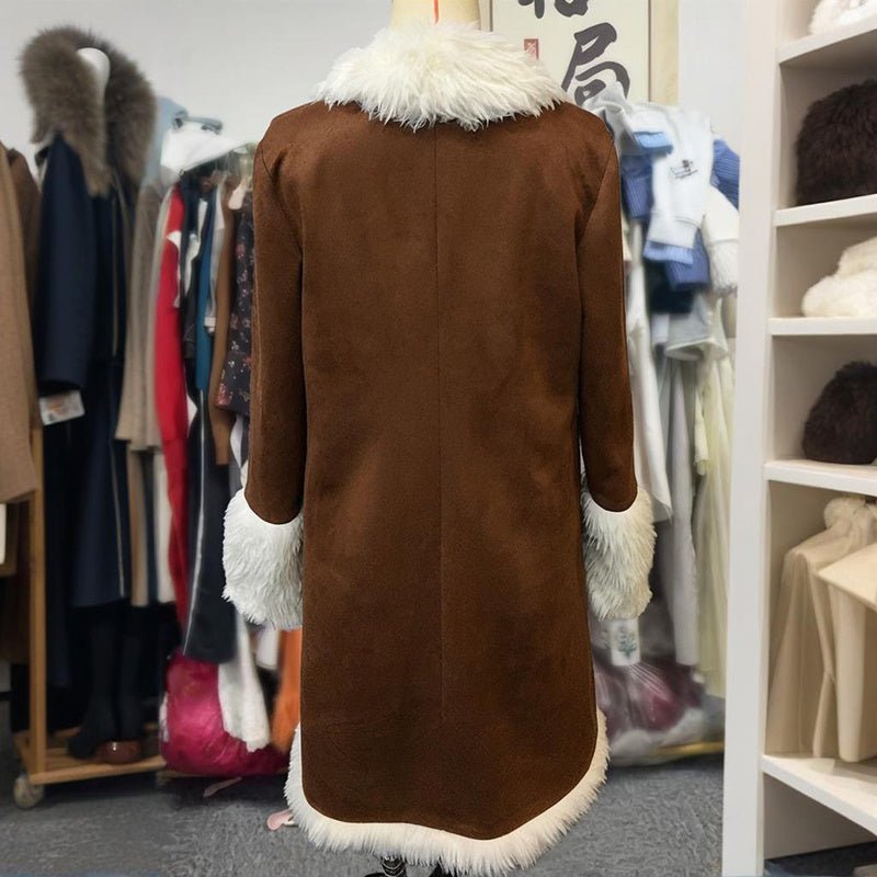 Vintage Women's Long Plush Coat - Sexy B