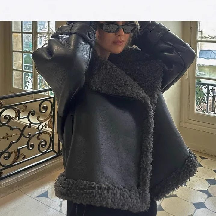 Waist Belt Fur Jacket - Sexy B