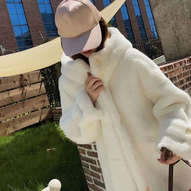 Winter Hooded Faux Fur Jacket - Sexy B