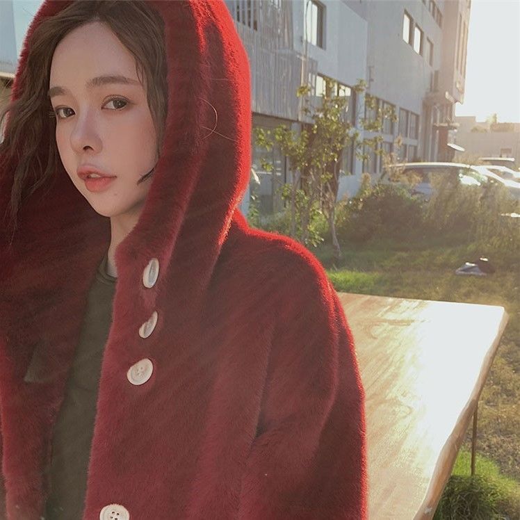 Winter Hooded Faux Fur Jacket - Sexy B