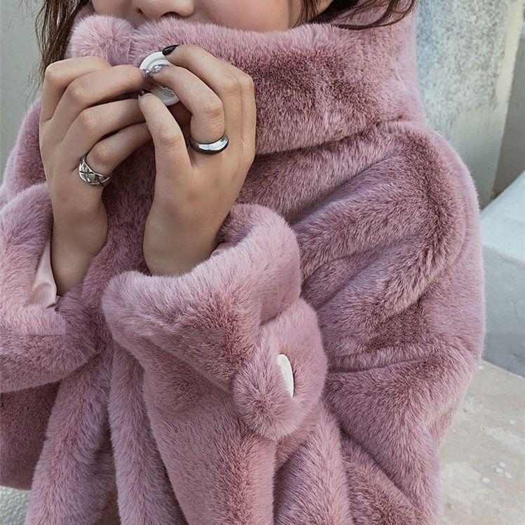 Winter Hooded Faux Fur Jacket - Sexy B