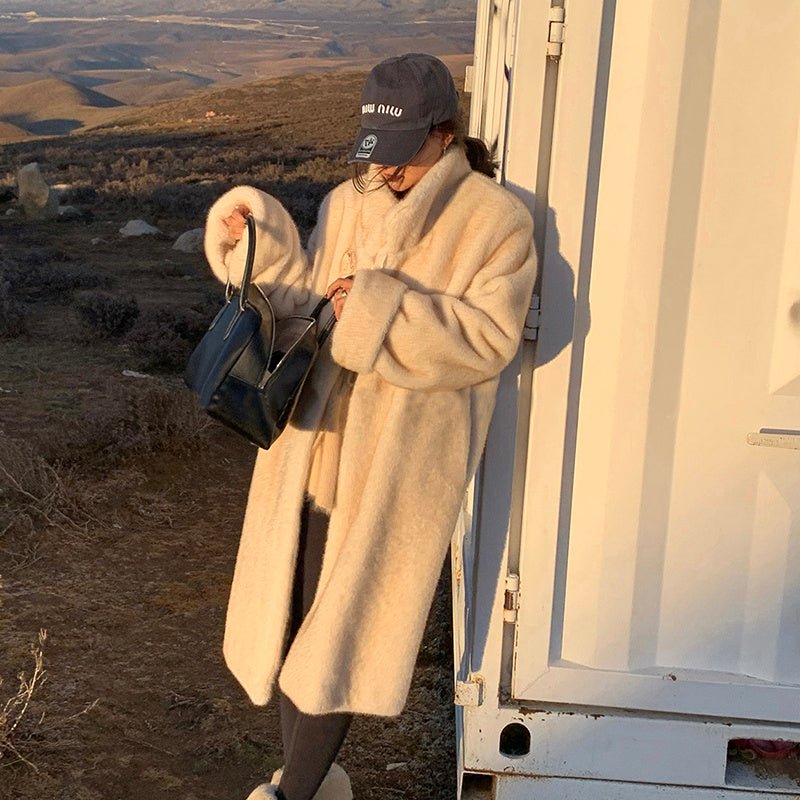 Winter Mink Artificial Leather Fur Coat - Sexy B