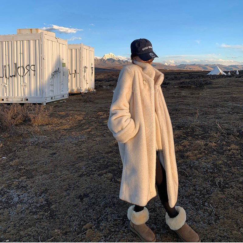 Winter Mink Artificial Leather Fur Coat - Sexy B