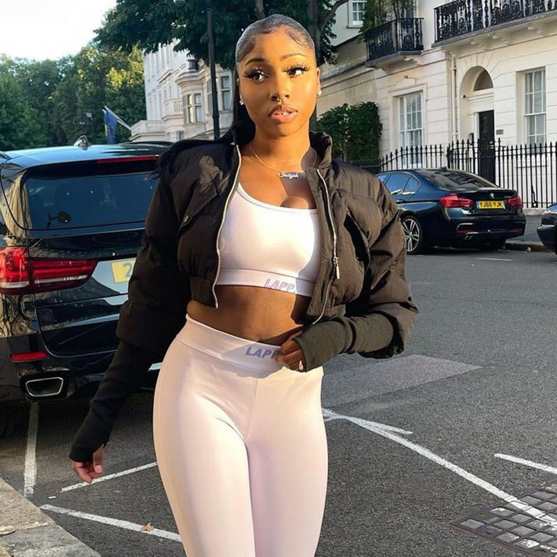 Winter Solid Color Jacket Top - Sexy B