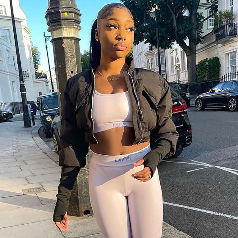 Winter Solid Color Jacket Top - Sexy B