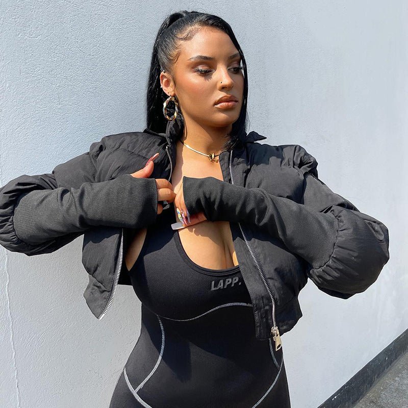 Winter Solid Color Jacket Top - Sexy B